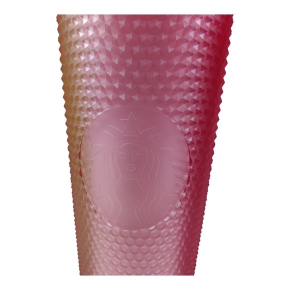 Lot of 3 Starbucks Studded Tumblers 24 Ounces Pink Red Glow In The Dark Neon - Picture 6 of 12
